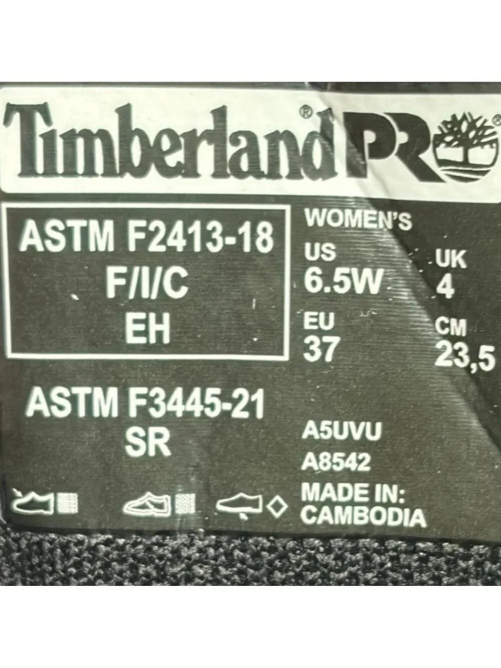 Timberland Pro Setra Mid Womens Size 6.5D Black Composite Toe Safety Work Boots